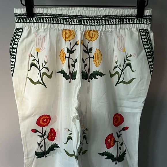 Rhode Resort Floral Print Cotton Elastic Pants - Picture 3 of 11
